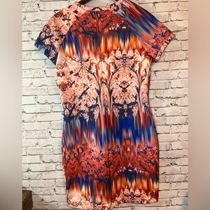 ZARA W&B Collection Cherry Blossom Scuba Dress Large